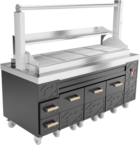 Kusina Charcoal Grill Electrical Lifting 2000x850x900/1600mm