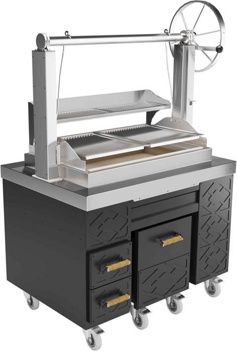 Kusina Charcoal Grill Manual Lifting 1200*850*900/1600mm